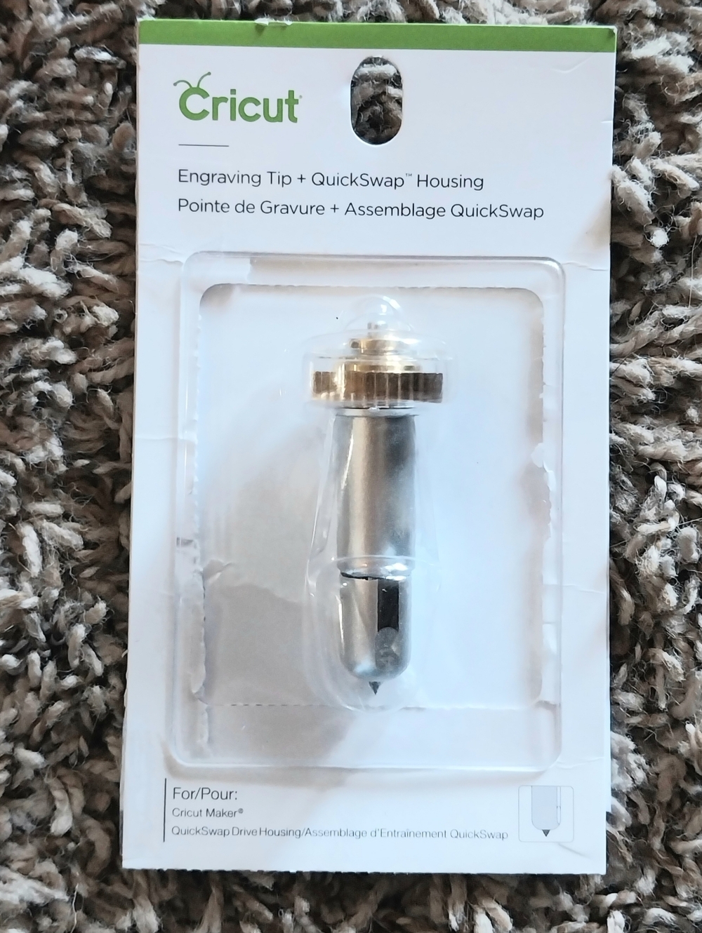 Cricut Engraving Tip + QuickSwap Housing, Carbide Steel NEW! Blade for Maker